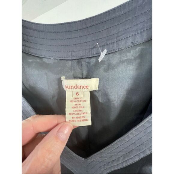 Sundance Gray Silk Blend Midi Dress Size 6 - Picture 6 of 7